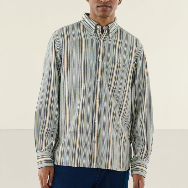 Striped Winter Madras Weave Shirt