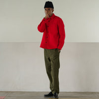 Herringbone Twill Over Shirt in Red