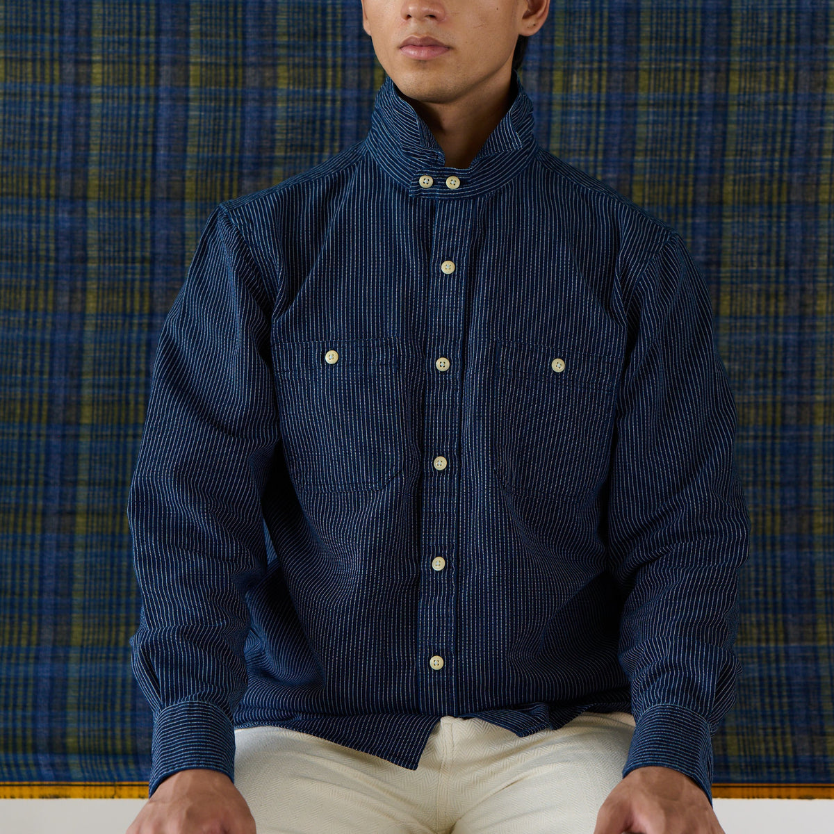 Indigo Chambray Utility Shirt