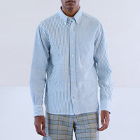 Engineered Stripe Seersucker Shirt