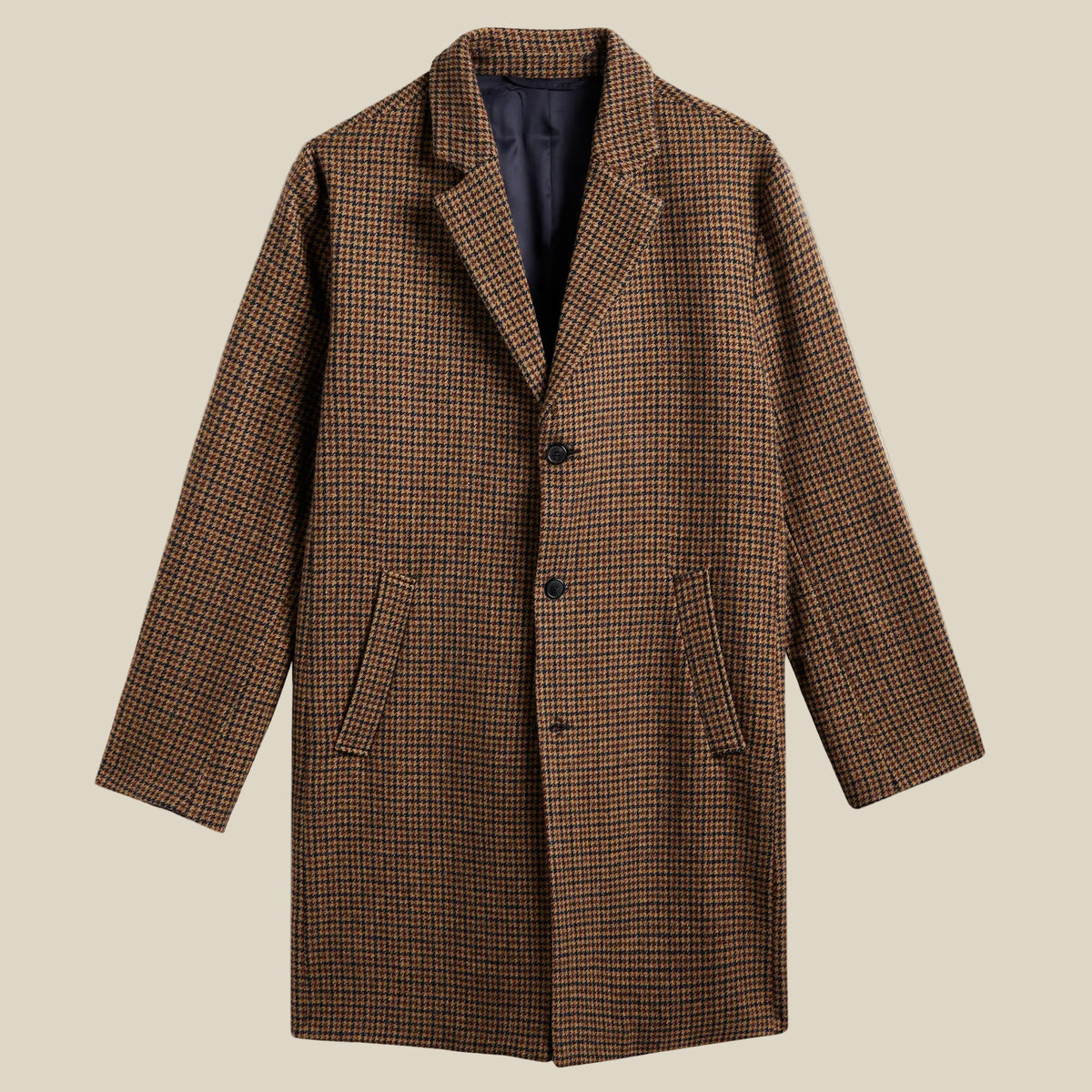 Overcoat in Pied Poule