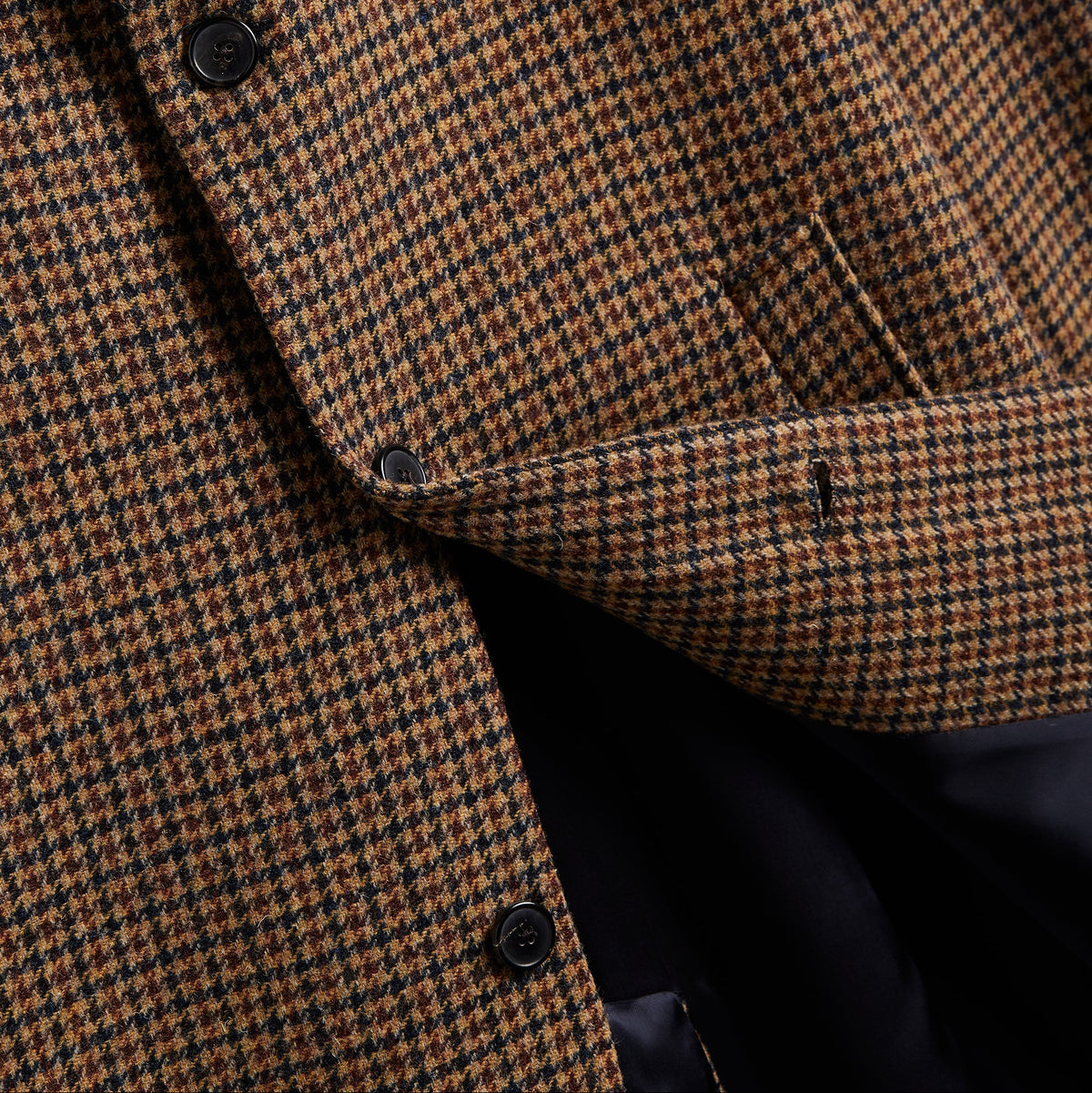 Overcoat in Pied Poule
