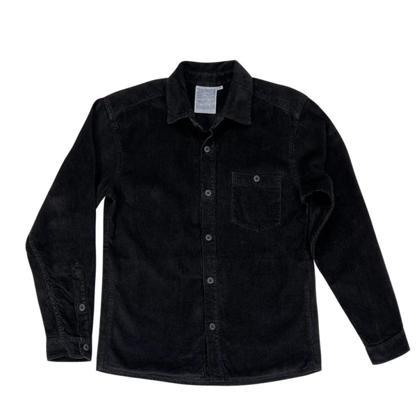 Oxnard Corduroy Shirt Jacket in Black