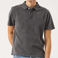 Pique Polo in Black