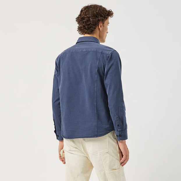Garment Dye Twill Shirt in Navy