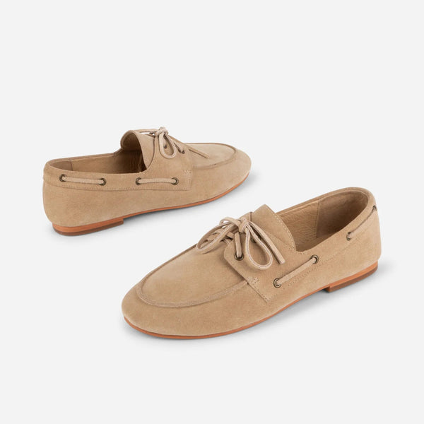 Pixie Boat Shoe in Taupe