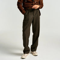 Single Pleat Trousers in Forest