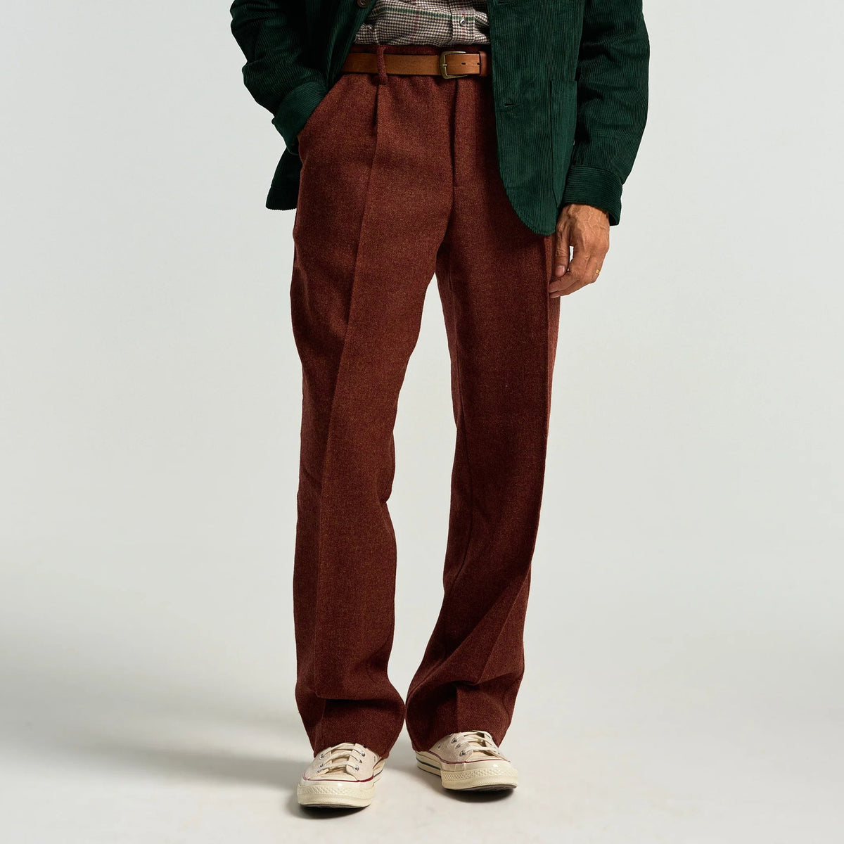 Single Pleat Trousers in Terrior