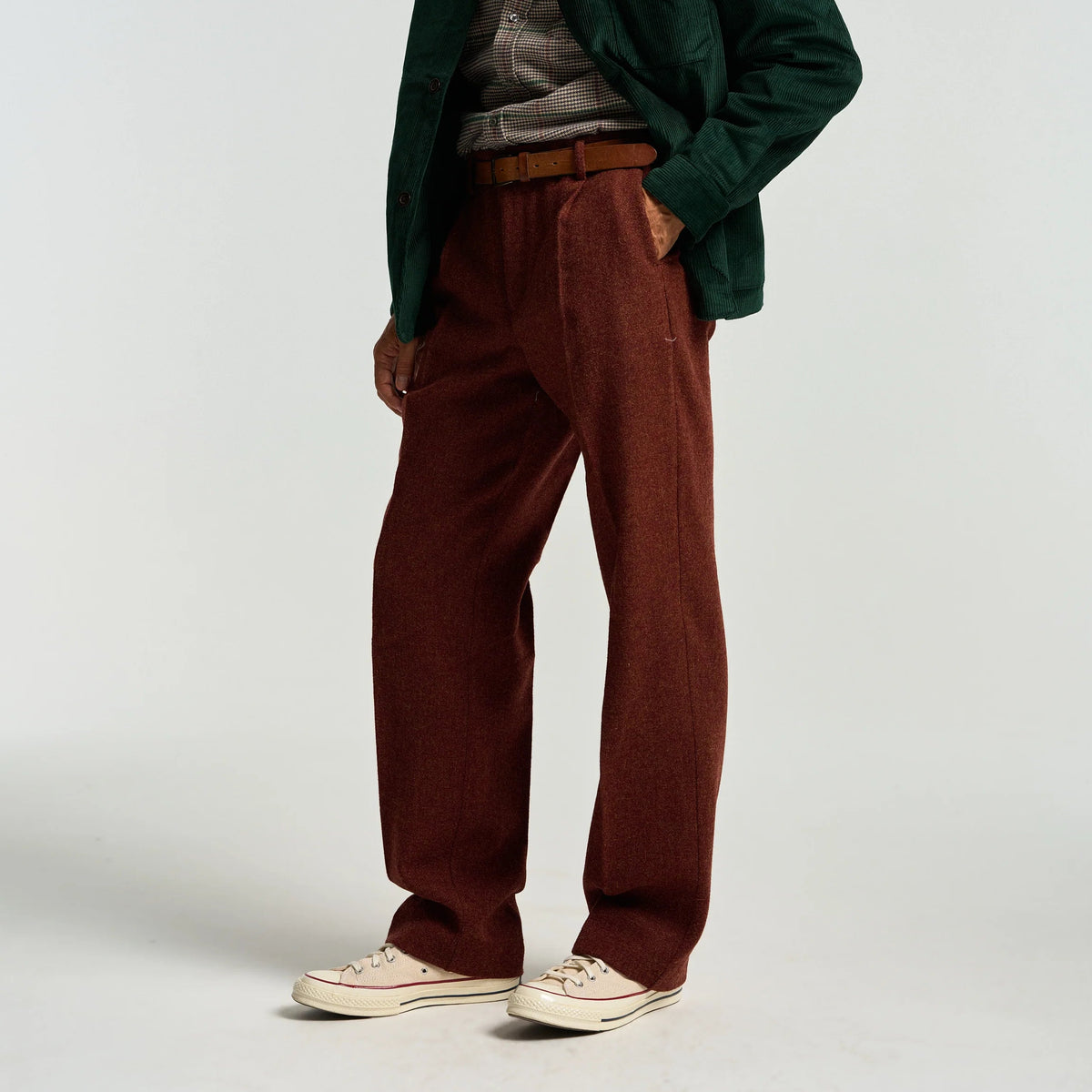 Single Pleat Trousers in Terrior