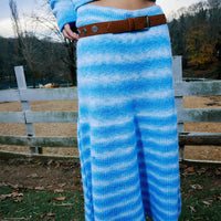 Striped Knit Skirt in Blue