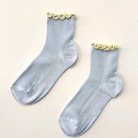 Petite Ruffled Modal Socks