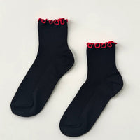 Petite Ruffled Modal Socks