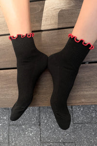 Petite Ruffled Modal Socks