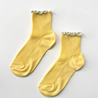 Petite Ruffled Modal Socks