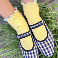 Petite Ruffled Modal Socks