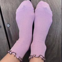 Petite Ruffled Modal Socks