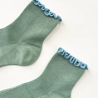 Petite Ruffled Modal Socks