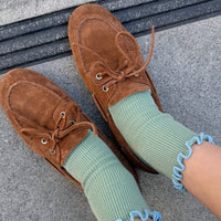 Petite Ruffled Modal Socks