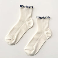 Petite Ruffled Modal Socks