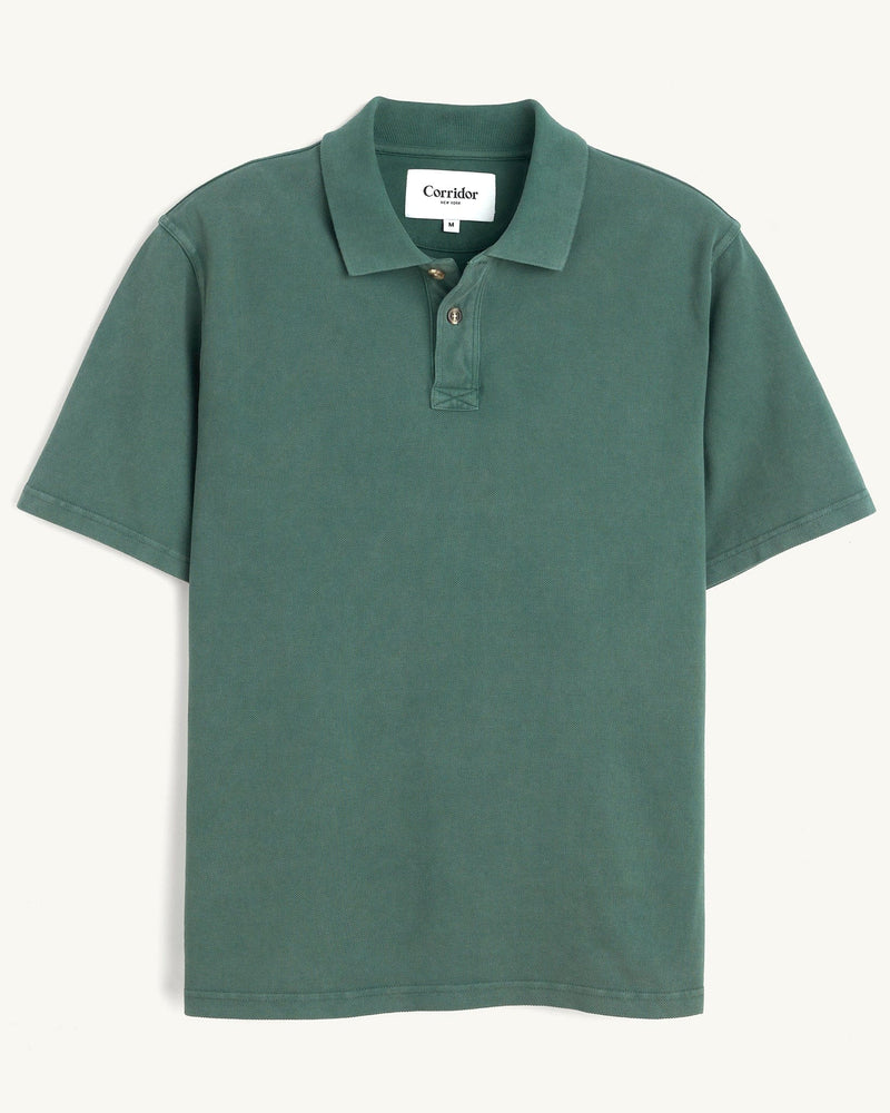 Pique Polo in Army Green