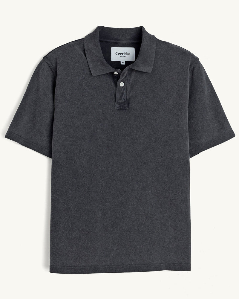 Pique Polo in Black