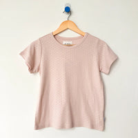 Pointelle Babe Tee in Baby Pink
