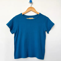 Pointelle Babe Tee in Sea Blue