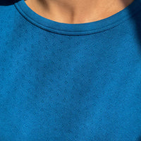 Pointelle Babe Tee in Sea Blue