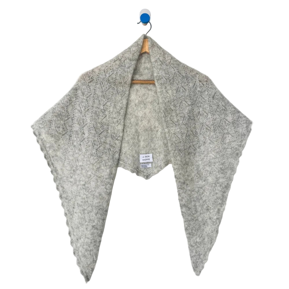 Mohair Pointelle Shawl