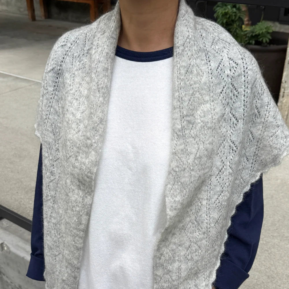 Mohair Pointelle Shawl