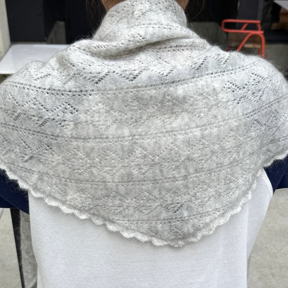 Mohair Pointelle Shawl