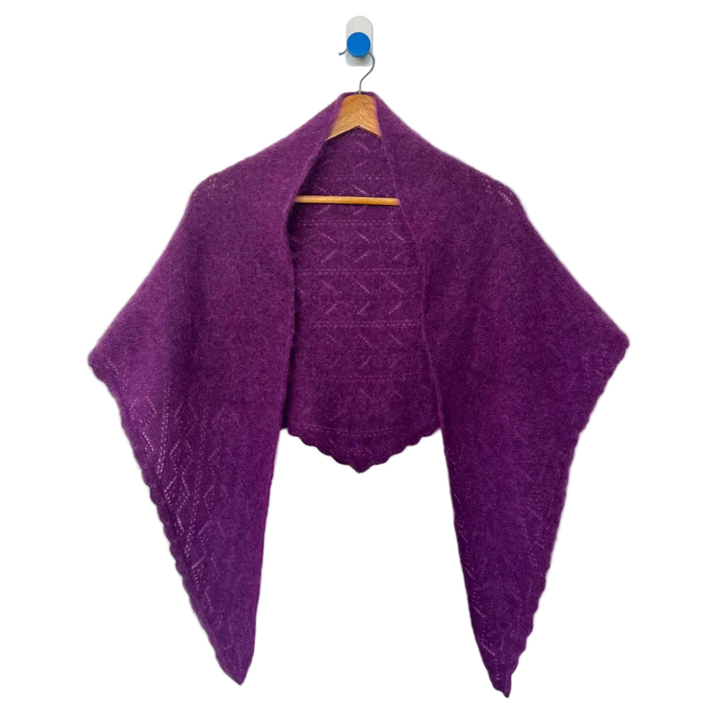 Mohair Pointelle Shawl
