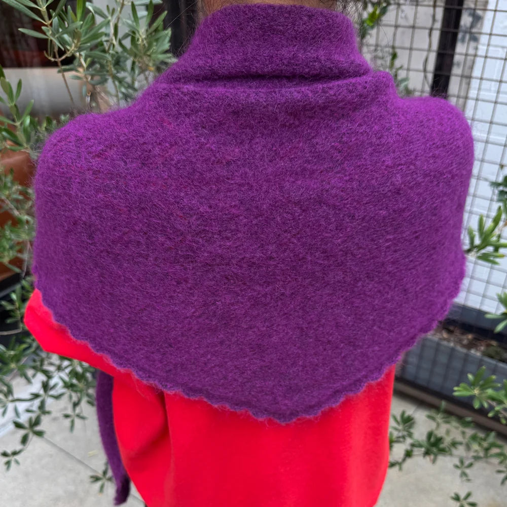 Mohair Pointelle Shawl