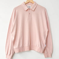 Polo Sweatshirt in Baby Pink