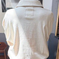 Polo Sweatshirt in Naturel