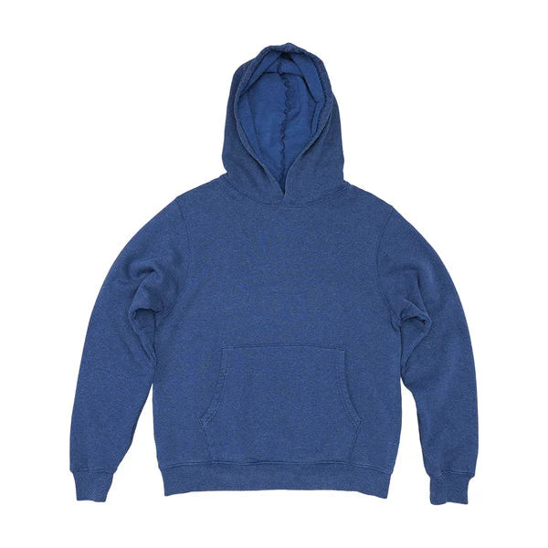 Heathered Powell Hooded Sweatshirt in Deep Indigo