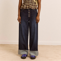 Gigi Baggy Wide Turn-Up Jeans