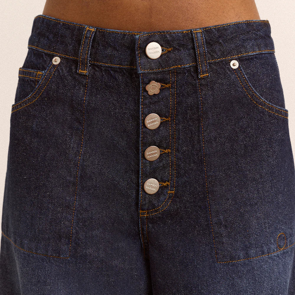 Gigi Baggy Wide Turn-Up Jeans