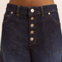 Gigi Baggy Wide Turn-Up Jeans