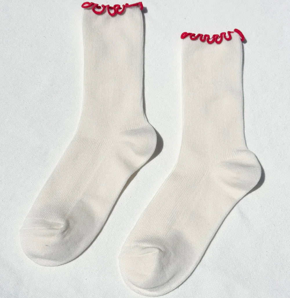 Ruffled Modal Socks