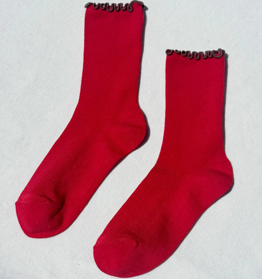 Ruffled Modal Socks