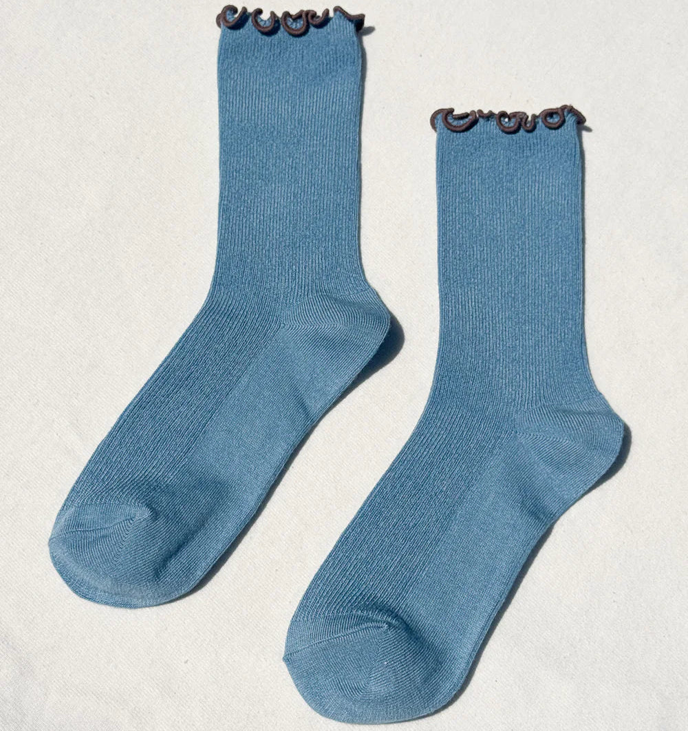 Ruffled Modal Socks