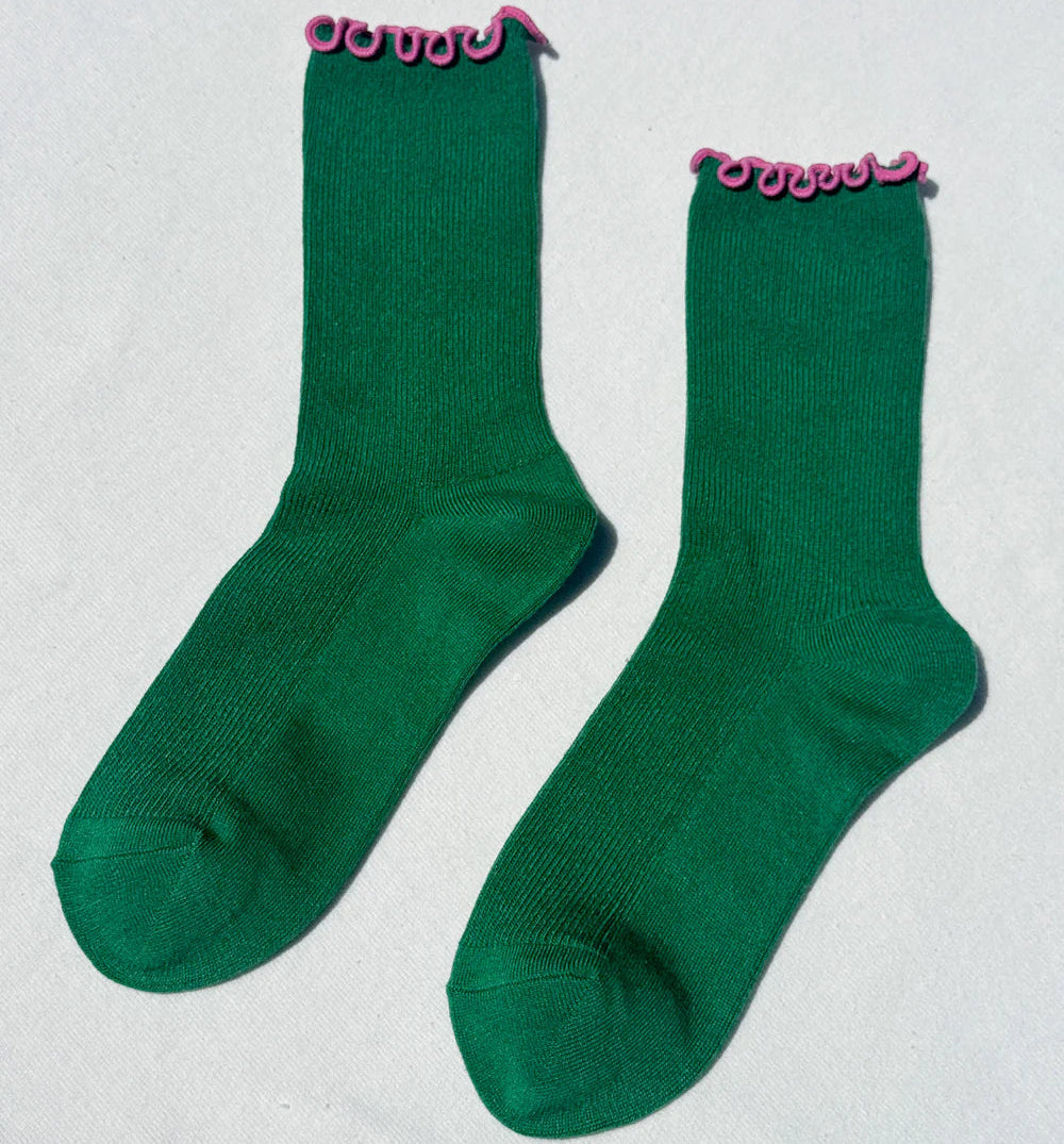 Ruffled Modal Socks