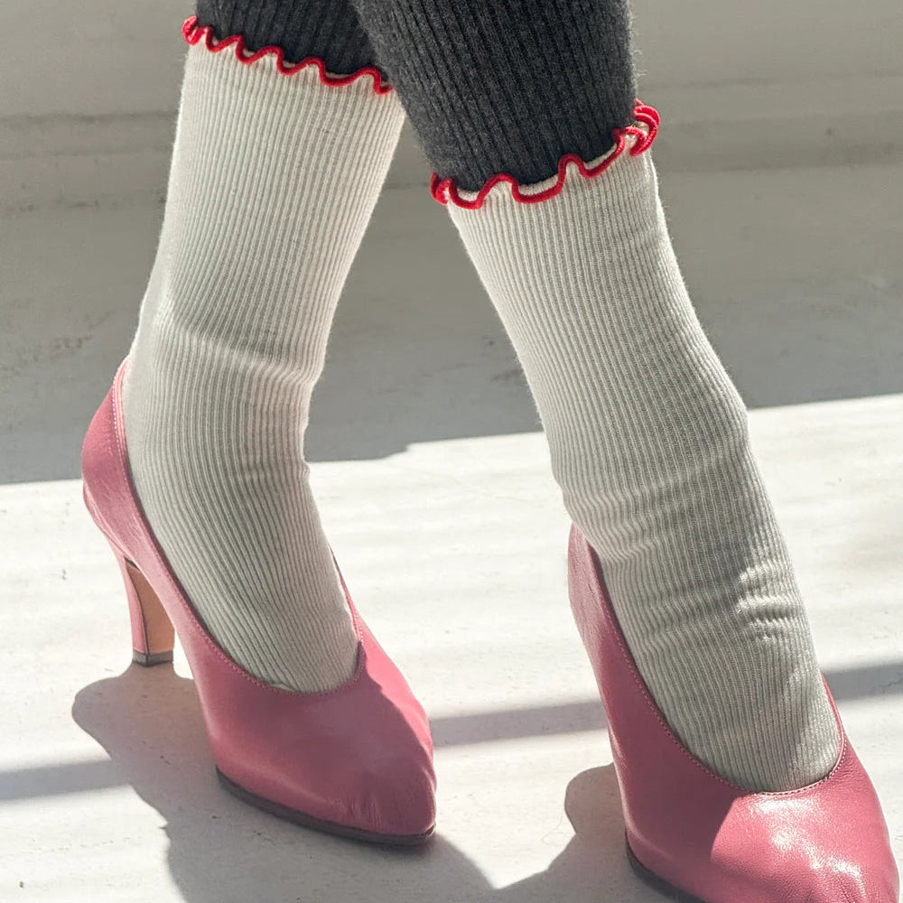 Ruffled Modal Socks