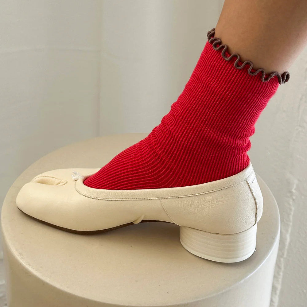 Ruffled Modal Socks