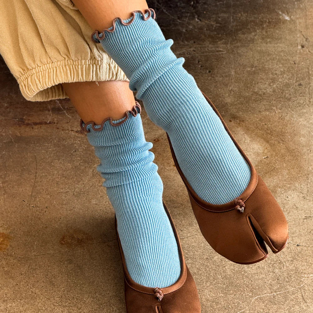 Ruffled Modal Socks