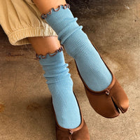 Ruffled Modal Socks