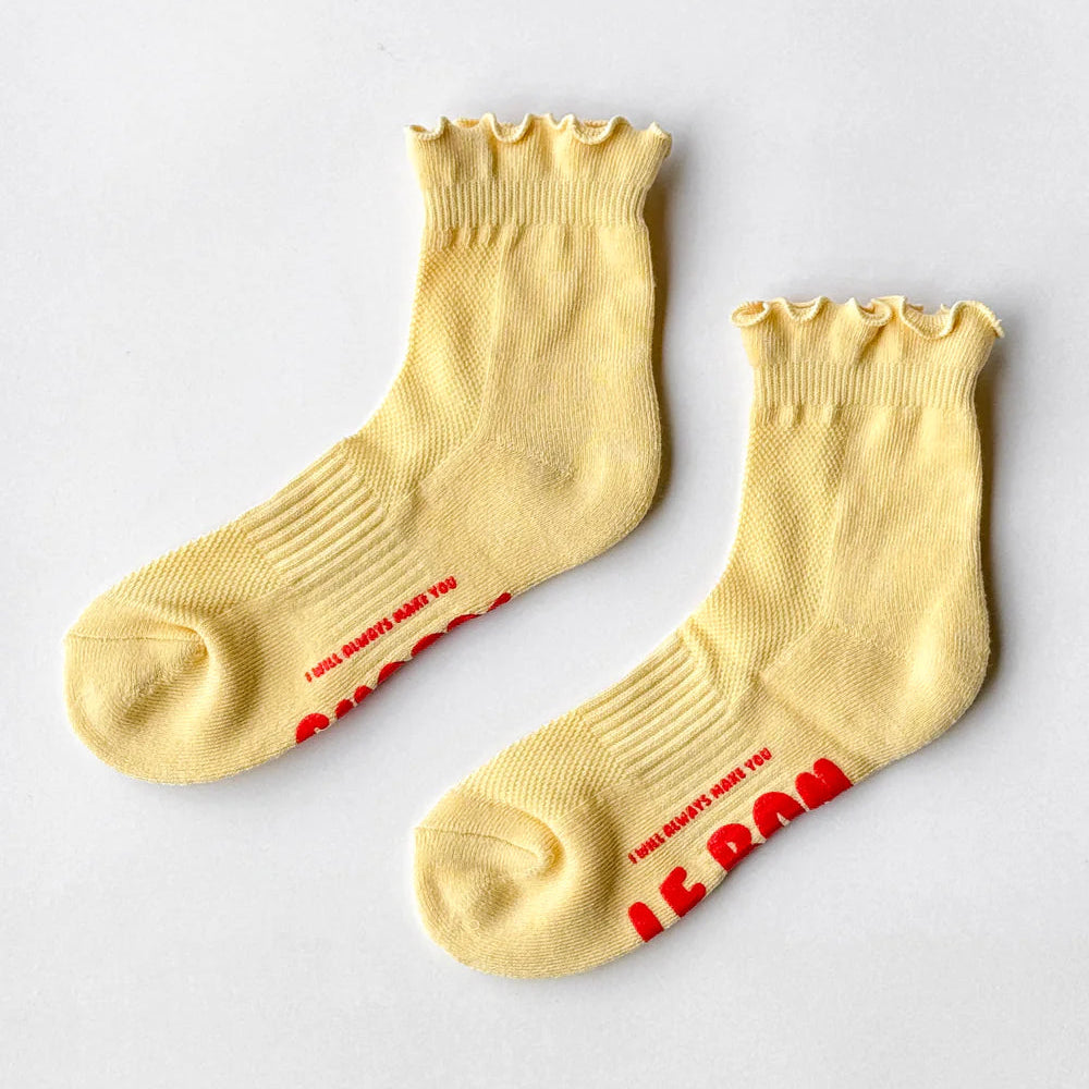 Ruffled Hugger Crew Sock