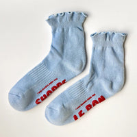 Ruffled Hugger Crew Sock