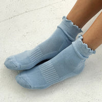 Ruffled Hugger Crew Sock